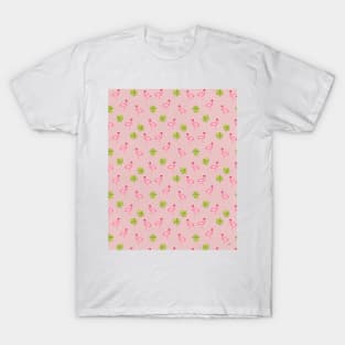 Pink Flamingo Pattern in Blush | Summer | Island Paradise | Tropical T-Shirt